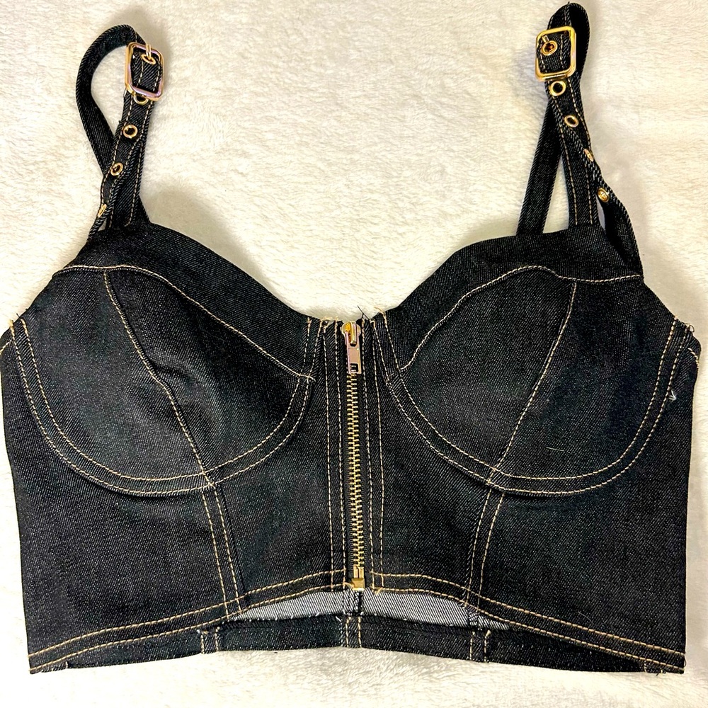 Jean crop top